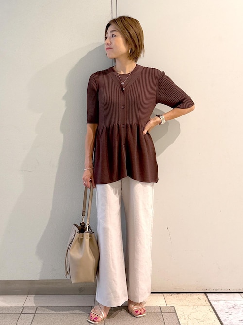 セール】5分袖ペプラムカーディガン（カーディガン/ボレロ）｜ROPE