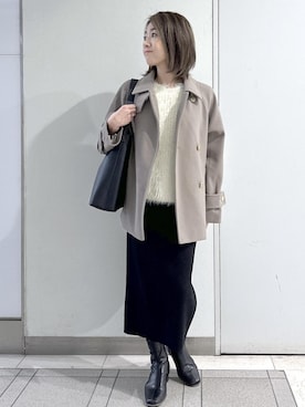 「ニット/セーター」｜sayaさん（レディース・155cm）の冬コーディネート