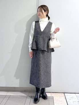 「アイテム（ワンピース/ドレス）」を使った、sayaさん（レディース・155cm・30代）の秋コーディネート