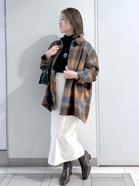 「アイテム（ネックレス）」を使った、sayaさん（レディース・155cm・30代）の冬コーディネート