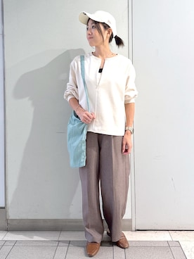 「アイテム（キャップ）」を使った、sayaさん（レディース・155cm・30代）の秋コーディネート