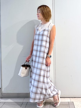 「アイテム（トートバッグ）」を使った、sayaさん（レディース・155cm・30代）の夏コーディネート