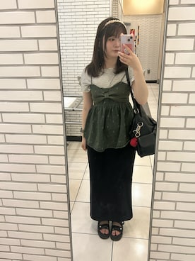 「LAKOLE（ラコレ）のアイテム」を使った、nanachiikawaさん（骨格ウェーブ・レディース・153cm）の夏コーディネート