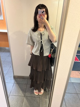 「LAKOLE（ラコレ）のアイテム」を使った、nanachiikawaさん（骨格ウェーブ・レディース・153cm）の夏コーディネート