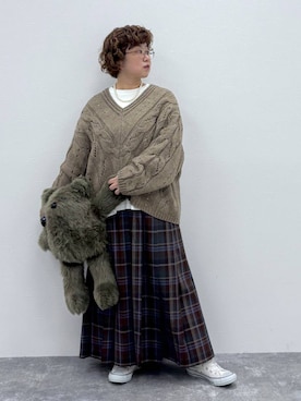 「アイテム（ネックレス）」を使った、tosa0101さん（レディース・152cm・50代）の秋コーディネート