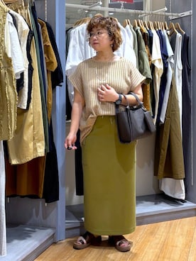 「studio CLIP（スタディオクリップ）の軽ラクトングサンダル（サンダル）」を使った、tosa0101さん（レディース・152cm・40代）の夏コーディネート