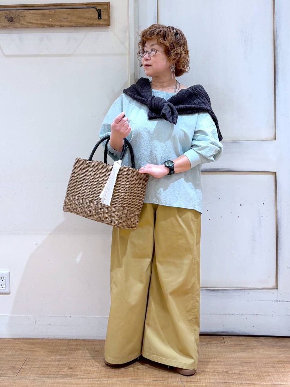 days》ワイドチノパンツ[プチ・プラスサイズあり]を使った人気