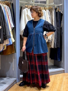 「アイテム（ベスト）」を使った、tosa0101さん（レディース・152cm・50代）の秋コーディネート