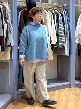 「アイテム（モカシン/デッキシューズ）」を使った、tosa0101さん（レディース・152cm・40代）の秋コーディネート