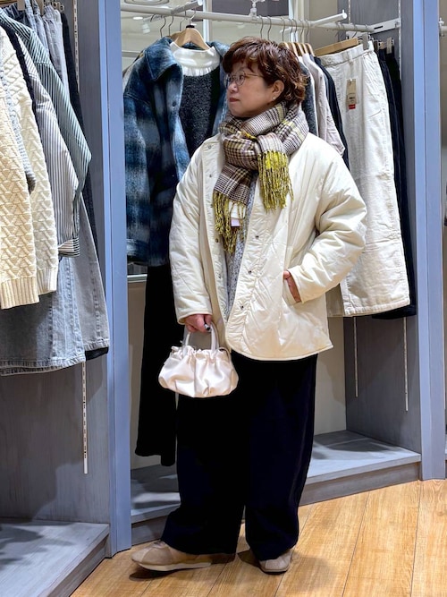 セール】Wフェイスチェックストール（ストール/ショール）｜studio