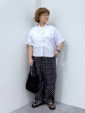 「アイテム（シャツ/ブラウス）」を使った、tosa0101さん（レディース・152cm・50代）の夏コーディネート