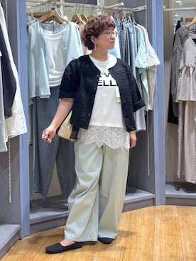 「studio CLIP（スタディオクリップ）のアイテム（トップス）」を使った、tosa0101さん（レディース・152cm）の春コーディネート