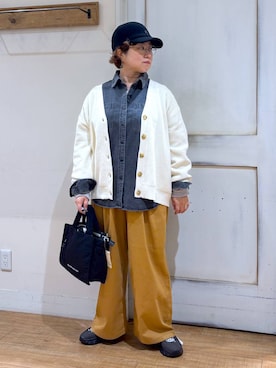 「アイテム（キャップ）」を使った、tosa0101さん（レディース・152cm・50代）の秋コーディネート