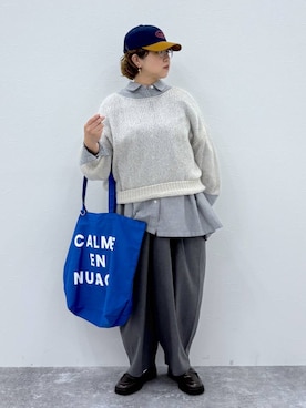 「アイテム（ローファー）」を使った、tosa0101さん（レディース・152cm・50代）の秋コーディネート