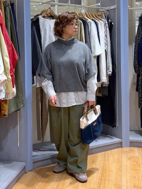 「アイテム（モカシン/デッキシューズ）」を使った、tosa0101さん（レディース・152cm）の秋コーディネート