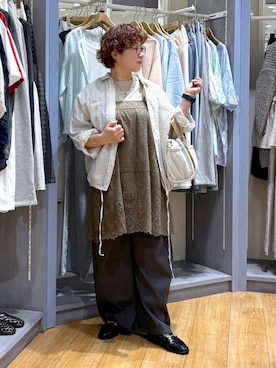 「studio CLIP（スタディオクリップ）のアイテム（パンツ）」を使った、tosa0101さん（レディース・152cm）の春コーディネート