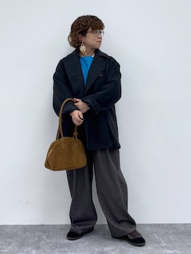 「アイテム（モカシン/デッキシューズ）」を使った、tosa0101さん（レディース・152cm）の秋コーディネート