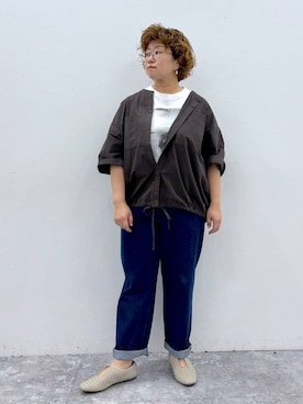 「アイテム（デニムパンツ）」を使った、tosa0101さん（レディース・152cm・50代）の夏コーディネート