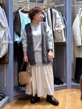 「アイテム（ネックレス）」を使った、tosa0101さん（レディース・152cm・50代）の冬コーディネート