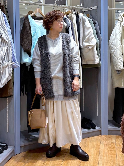 セール】12ゲージカノコ編みチュニックニット（ニット/セーター