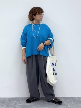 「アイテム（モカシン/デッキシューズ）」を使った、tosa0101さん（レディース・152cm）の秋コーディネート