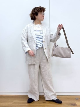 「アイテム（テーラードジャケット、その他）」を使った、tosa0101さん（レディース・152cm）の春コーディネート