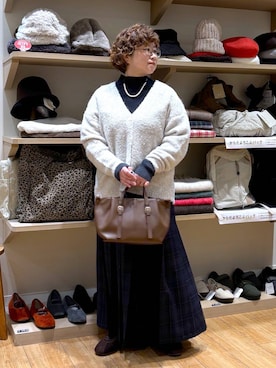 「アイテム（カーディガン/ボレロ）」を使った、tosa0101さん（レディース・152cm・50代）の秋コーディネート