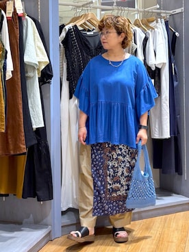 「アイテム（トートバッグ）」を使った、tosa0101さん（レディース・152cm・50代）の夏コーディネート