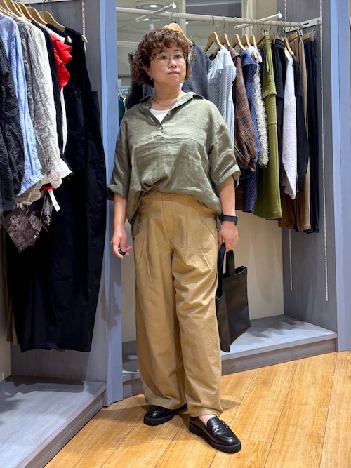 接触冷感】タックワイドパンツ[プチ・プラスサイズあり]（その他