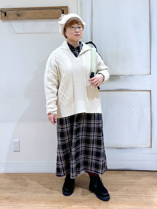 マシンウォッシャブル】7ゲージハーフジップケーブルプルオーバー