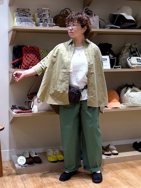 「studio CLIP（スタディオクリップ）のアイテム（パンツ）」を使った、tosa0101さん（レディース・152cm）の春コーディネート