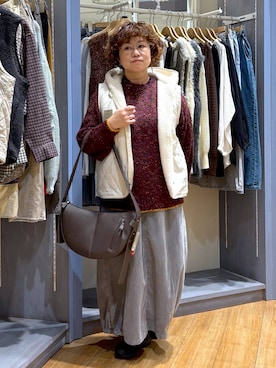 「アイテム（ベスト）」を使った、tosa0101さん（レディース・152cm・40代）の秋コーディネート