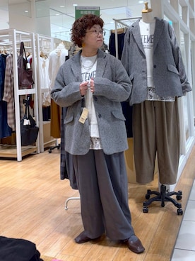 「アイテム（テーラードジャケット）」を使った、tosa0101さん（レディース・152cm・50代）の秋コーディネート