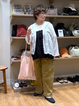 「studio CLIP（スタディオクリップ）のアイテム（パンツ）」を使った、tosa0101さん（レディース・152cm）の春コーディネート