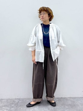 「studio CLIP（スタディオクリップ）のステンレス連ネックレス（ネックレス）」を使った、tosa0101さん（レディース・152cm・50代）の夏コーディネート