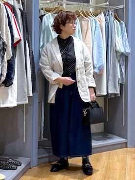 「studio CLIP（スタディオクリップ）のアイテム（パンツ）」を使った、tosa0101さん（レディース・152cm）の春コーディネート