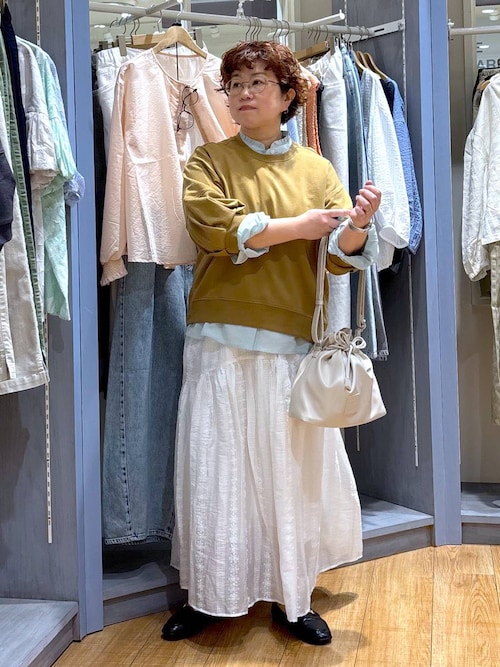 発泡刺繍プリントスカート（スカート）｜studio CLIP（スタディオ