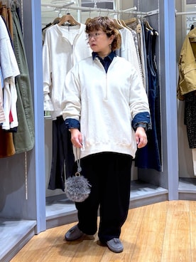 「アイテム（ポーチ）」を使った、tosa0101さん（レディース・152cm）の秋コーディネート