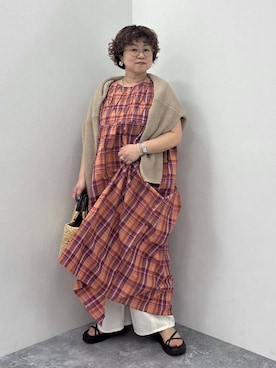 「studio CLIP（スタディオクリップ）のアイテム（ワンピース/ドレス）」を使った、tosa0101さん（レディース・152cm）の春コーディネート