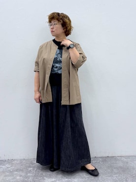「アイテム（デニムパンツ）」を使った、tosa0101さん（レディース・152cm・50代）の夏コーディネート