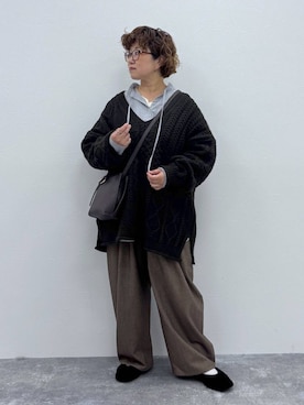 「アイテム（ニット/セーター）」を使った、tosa0101さん（レディース・152cm・50代）の秋コーディネート