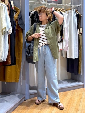 「アイテム（デニムパンツ）」を使った、tosa0101さん（レディース・152cm・50代）の夏コーディネート