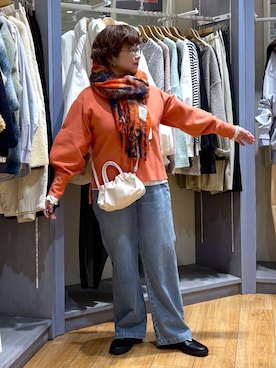 「studio CLIP（スタディオクリップ）のアイテム（バッグ）」を使った、tosa0101さん（レディース・152cm）の冬コーディネート