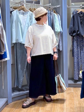 「studio CLIP（スタディオクリップ）のアイテム（トップス）」を使った、tosa0101さん（レディース・152cm）の春コーディネート