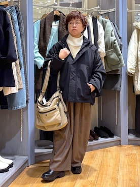 「撥水」｜「アイテム（その他アウター）」を使った、tosa0101さん（レディース・152cm）の冬コーディネート