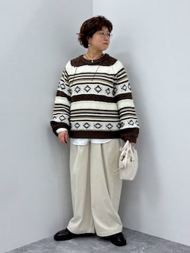 「アイテム（トップス）」を使った、tosa0101さん（レディース・152cm・50代）の冬コーディネート