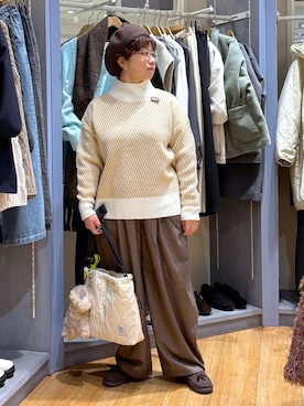 「アイテム（トップス）」を使った、tosa0101さん（レディース・152cm・50代）の冬コーディネート