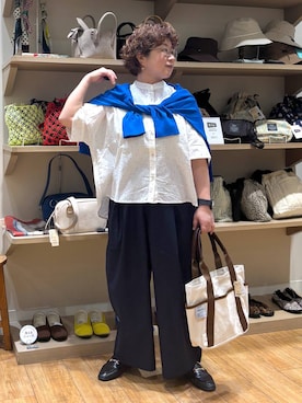 「studio CLIP（スタディオクリップ）のアイテム（パンツ）」を使った、tosa0101さん（レディース・152cm）の春コーディネート