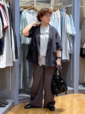 「studio CLIP（スタディオクリップ）のアイテム（パンツ）」を使った、tosa0101さん（レディース・152cm）の春コーディネート