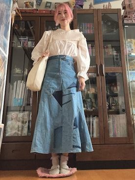 「RETRO GIRL（レトロガール）のアイテム」を使った、kumanomi6さん（骨格ウェーブ・レディース・166cm）の夏コーディネート